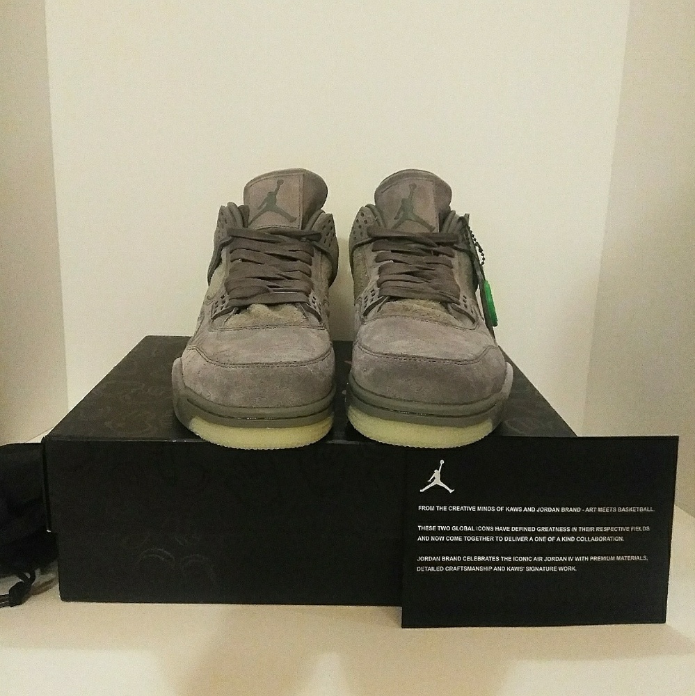 DeadStock Air Jordan IV 4 Cool Grey Kaw's StockX!! - Picture 3 of 8